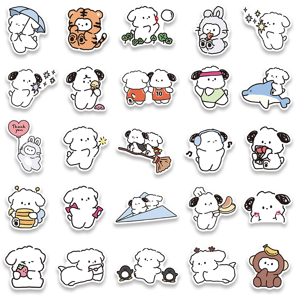 Bộ 50 sticker Hoạt Hình yowoyowoo Chống Thấm Nước Trang Trí Ván Trượt