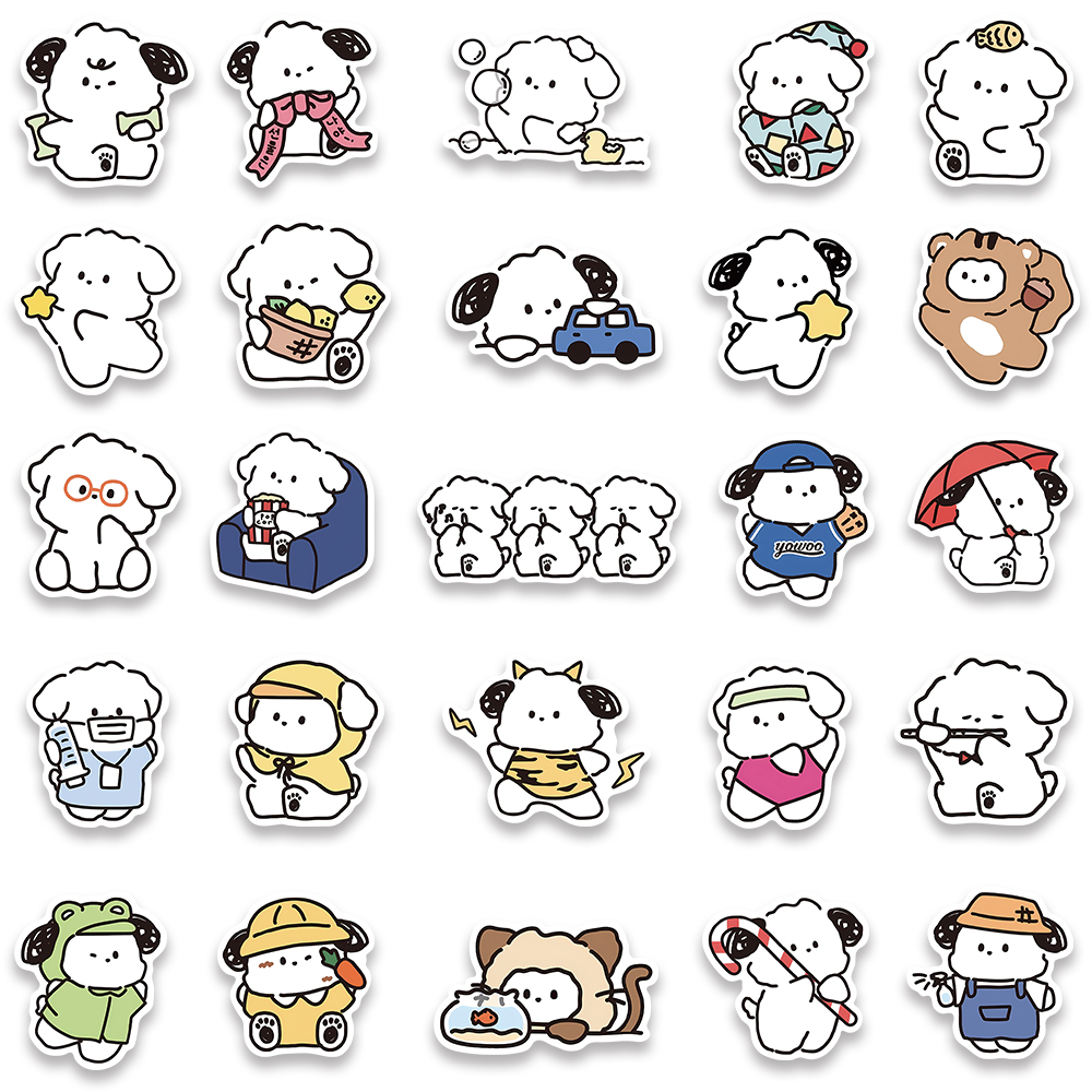 Bộ 50 sticker Hoạt Hình yowoyowoo Chống Thấm Nước Trang Trí Ván Trượt