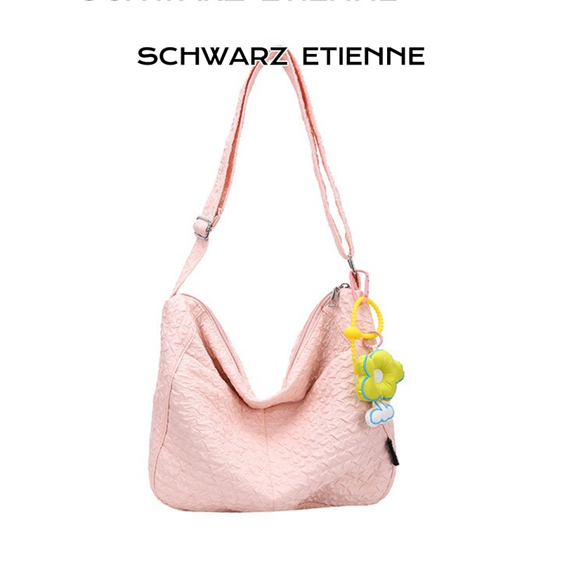 Schwarz etienne Túi tote Đeo Vai Gấp Đôi Sức Chứa Lớn Phong Cách Nhật Bản