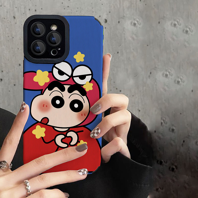 Hoạt Hình Ốp Điện Thoại Hình Cậu Bé Bút Chì Cho iphone 11 12 13 14 pro max 6 7 8 plus x xr xs max 7plus