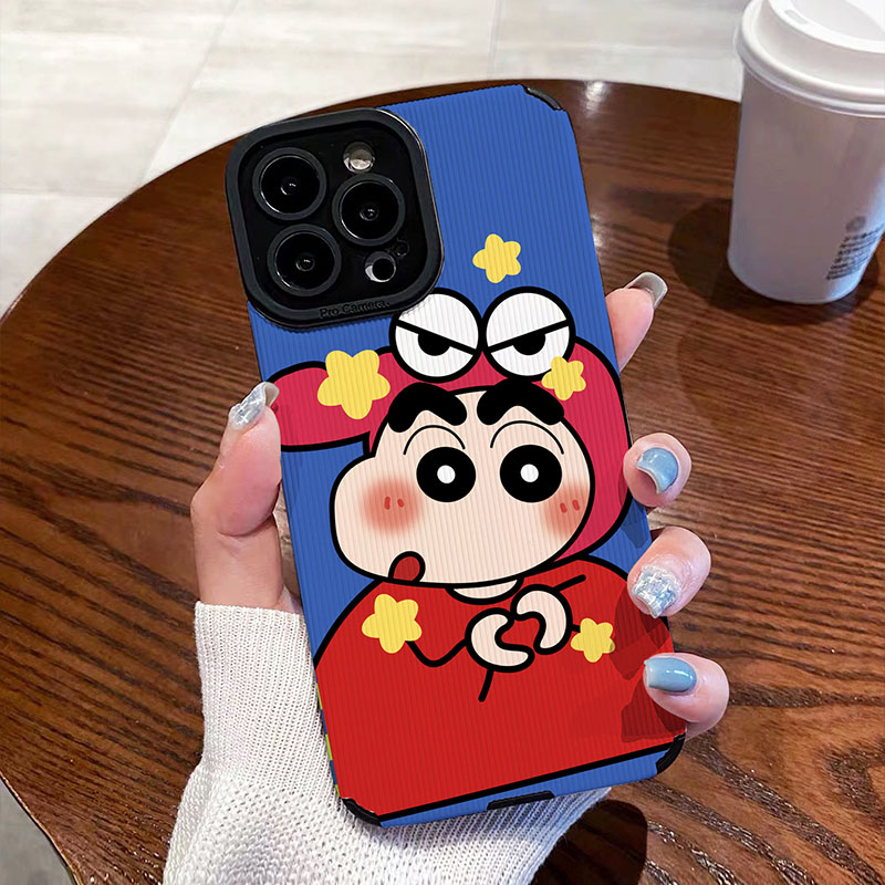 Hoạt Hình Ốp Điện Thoại Hình Cậu Bé Bút Chì Cho iphone 11 12 13 14 pro max 6 7 8 plus x xr xs max 7plus