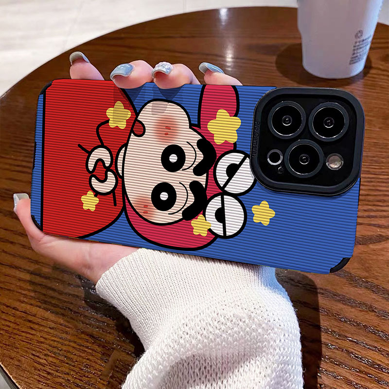 Hoạt Hình Ốp Điện Thoại Hình Cậu Bé Bút Chì Cho iphone 11 12 13 14 pro max 6 7 8 plus x xr xs max 7plus