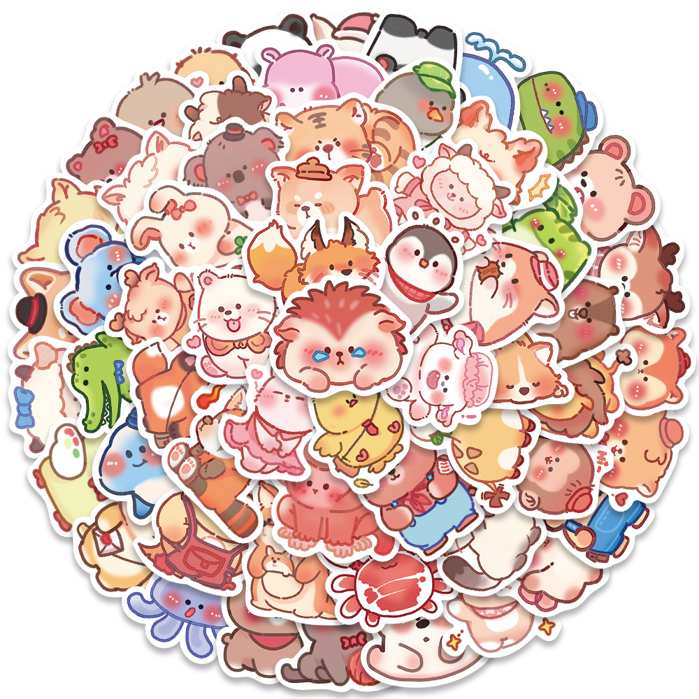 Bộ 60 Miếng Dán Hoạt Hình Chống Thấm Nước Trang Trí Ván Trượt