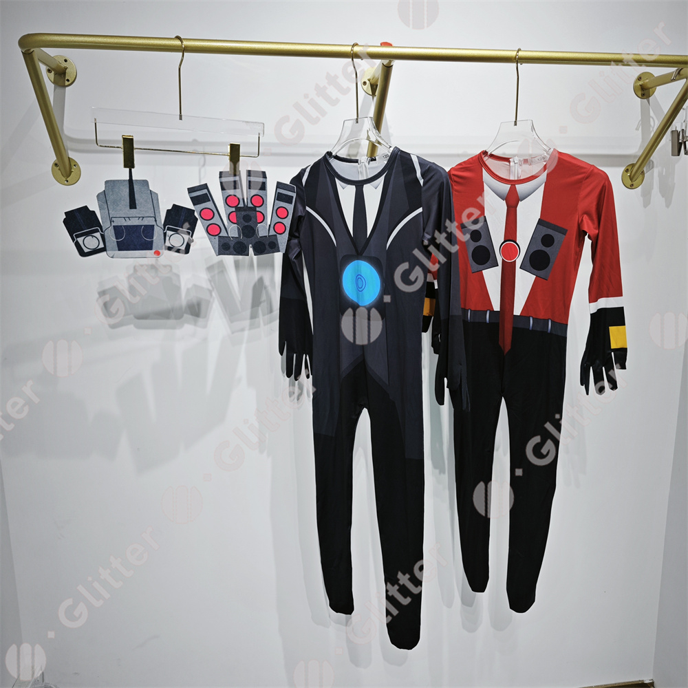 Camera man skibidi toilet costume cho trẻ em boy game toilet man onesie mask terno halloween party coplay set