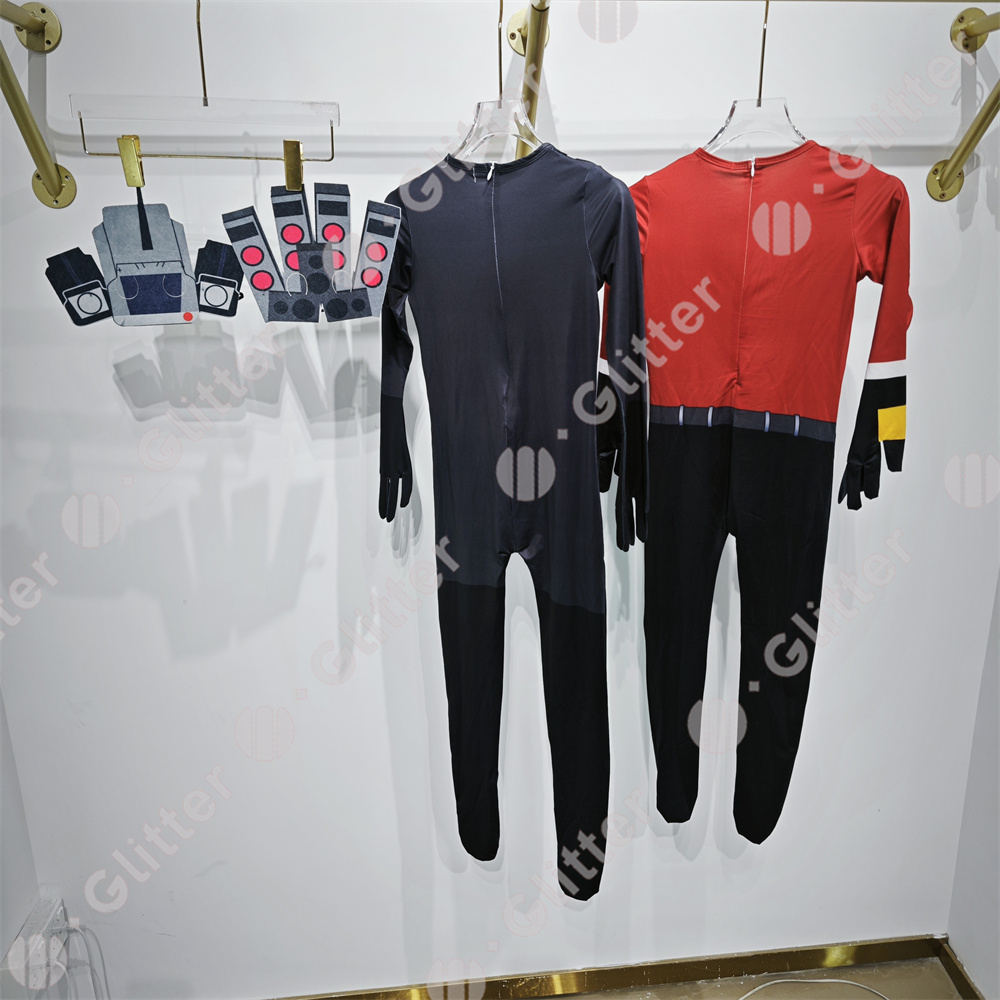 Camera man skibidi toilet costume cho trẻ em boy game toilet man onesie mask terno halloween party coplay set quần áo vui nhộn