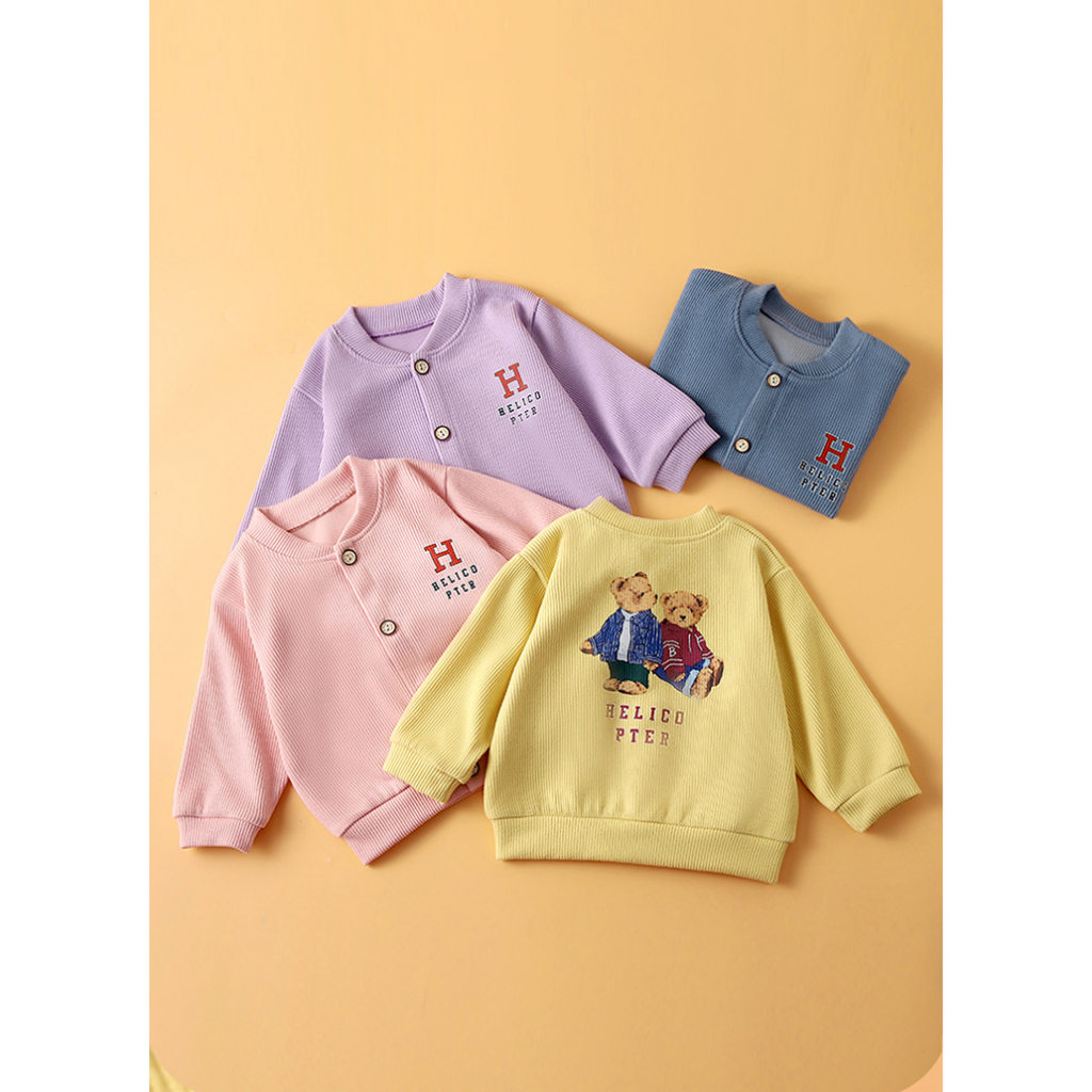 Áo Khoác Cardigan Dài Tay Mùa Hè Mẫu Mới Cho Bé Trai Và Bé Gái