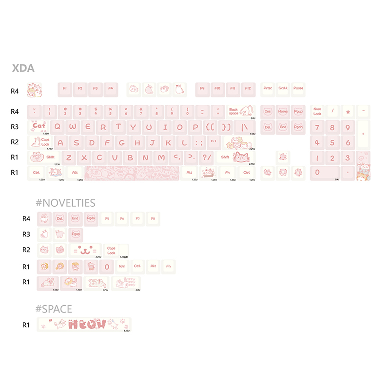 Nắp Chìa Khóa Hình Mèo Đào Dễ Thương Tương Thích Với Công Tắc mx pbt Nhuộm Màu xda profile