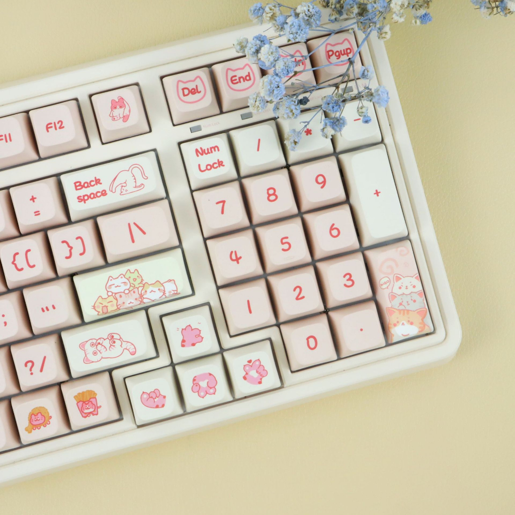Nắp Chìa Khóa Hình Mèo Đào Dễ Thương Tương Thích Với Công Tắc mx pbt Nhuộm Màu xda profile