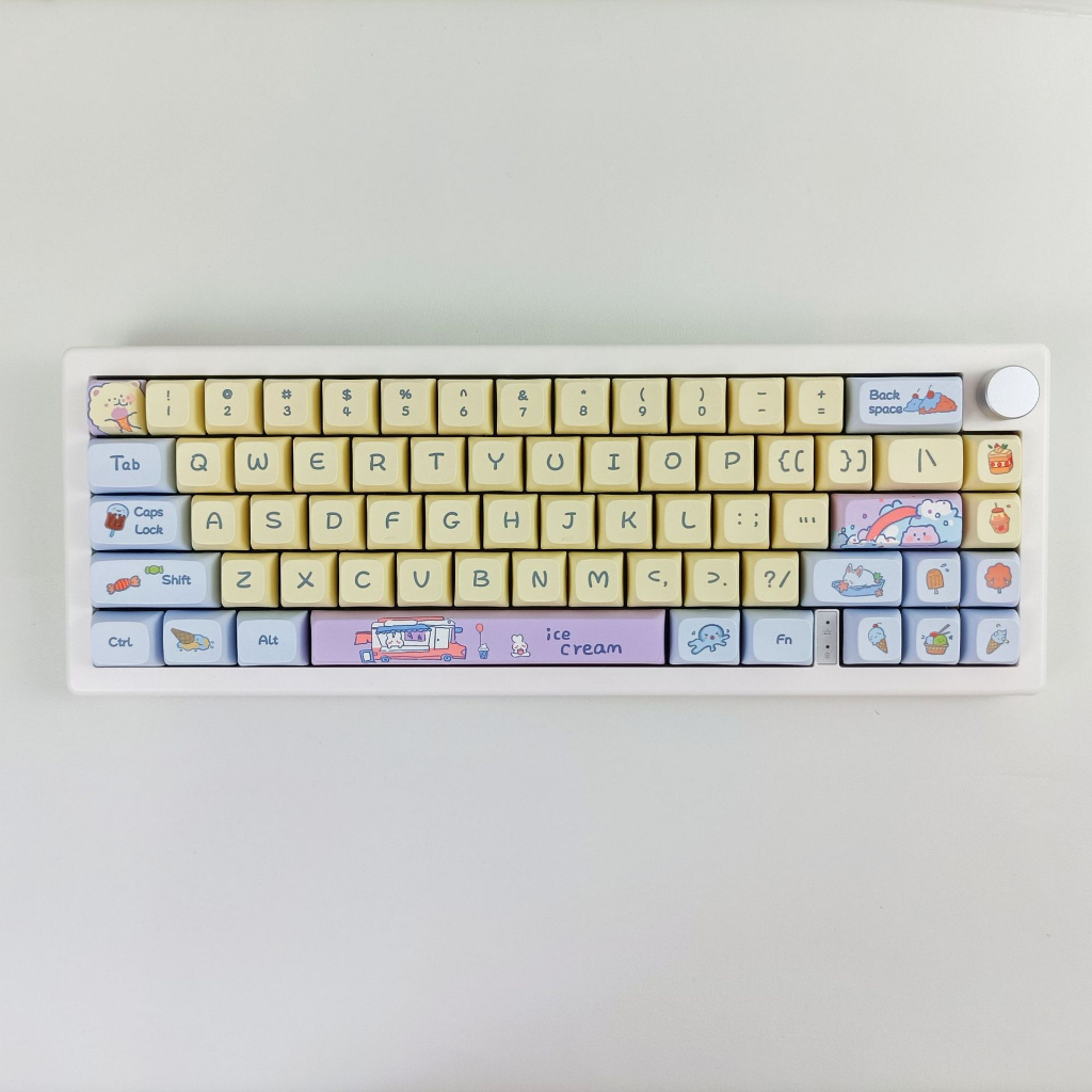 Nắp Đậy Phím Hình Cây Kem Đáng Yêu pbt Nhuộm Màu xda profile keycaps Có Thể Tương Thích Với Công Tắc mx
