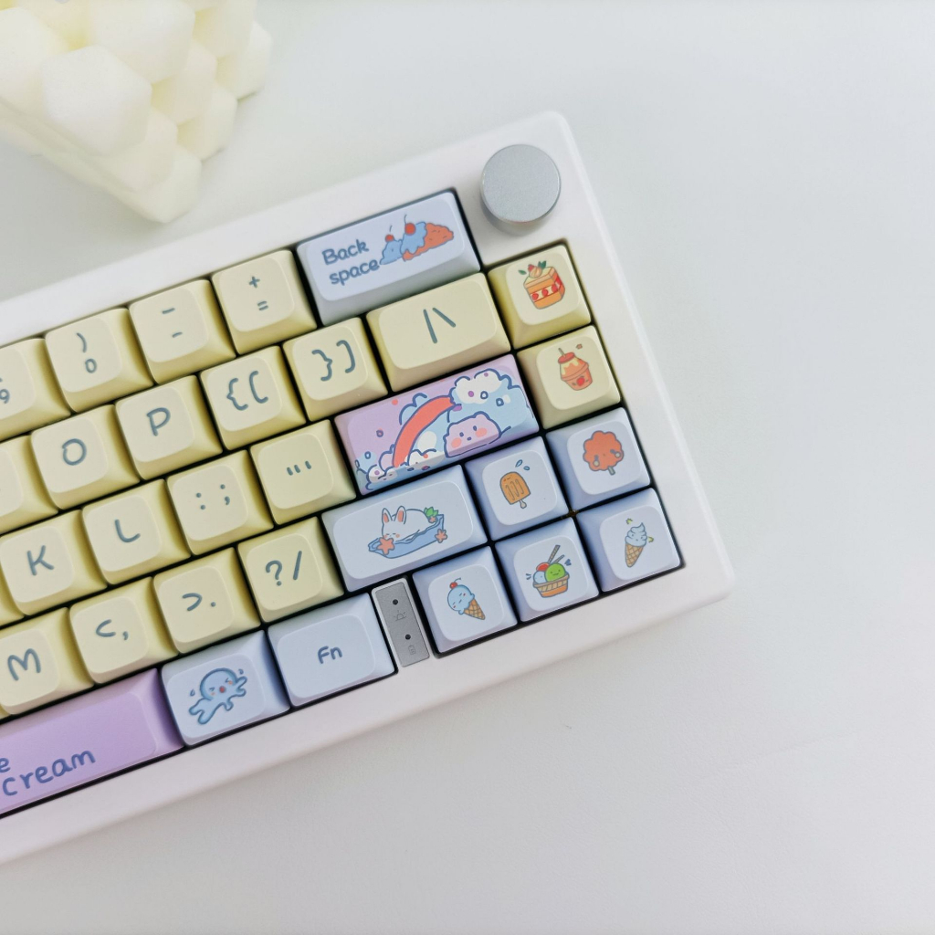 Nắp Đậy Phím Hình Cây Kem Đáng Yêu pbt Nhuộm Màu xda profile keycaps Có Thể Tương Thích Với Công Tắc mx