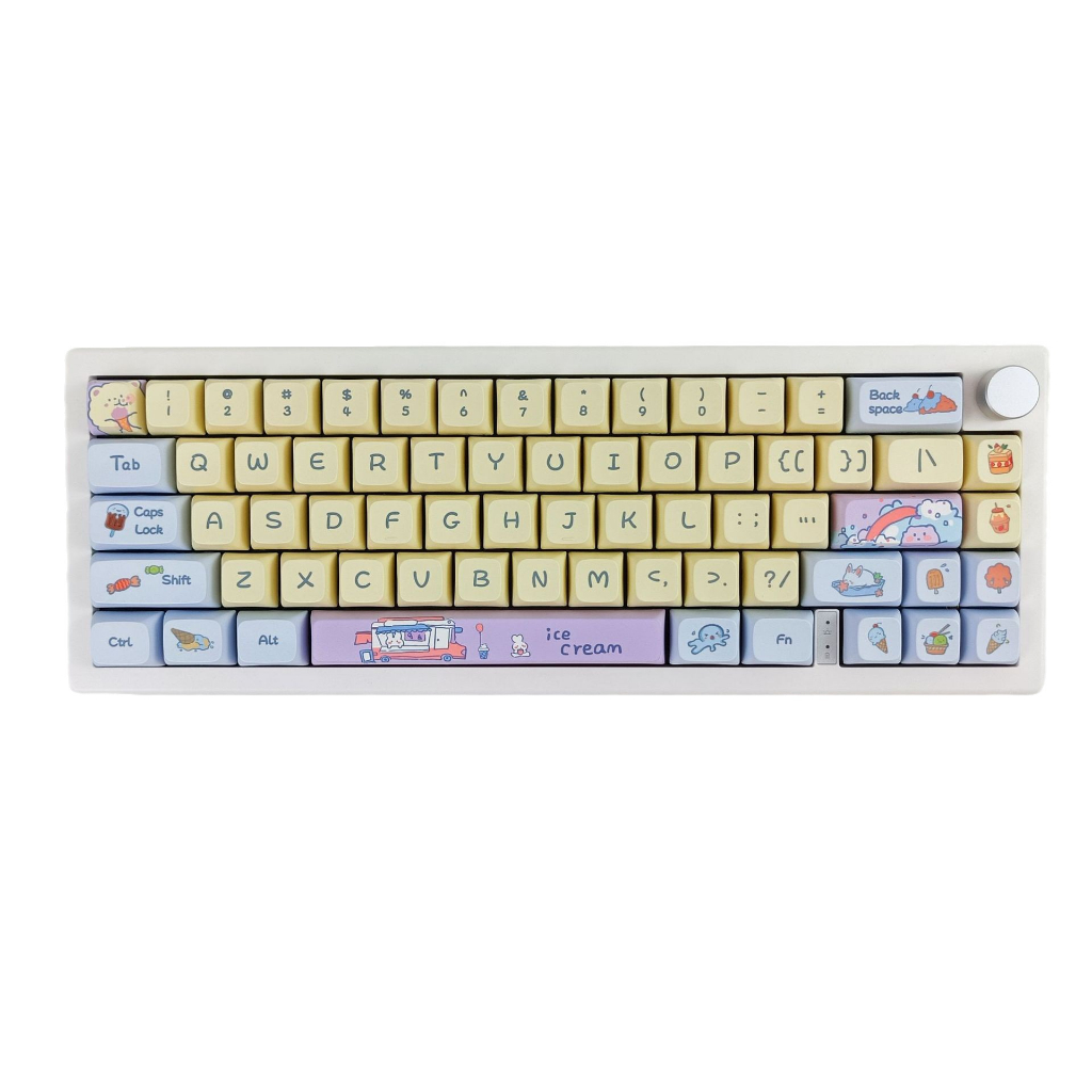 Nắp Đậy Phím Hình Cây Kem Đáng Yêu pbt Nhuộm Màu xda profile keycaps Có Thể Tương Thích Với Công Tắc mx