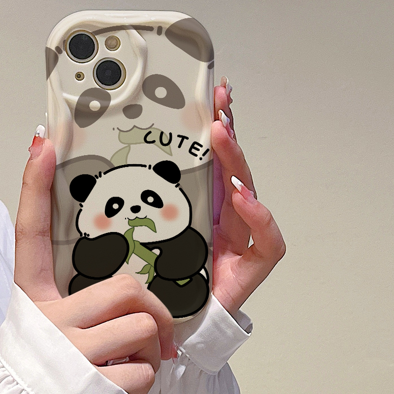 Ốp Điện Thoại Hình Gấu Trúc Cho iphone 11 12pro 13 14promax 7 / 8 / se 6p 8plus 11 / 13pro x xr xs max 12 / 13mini 14plus 6s