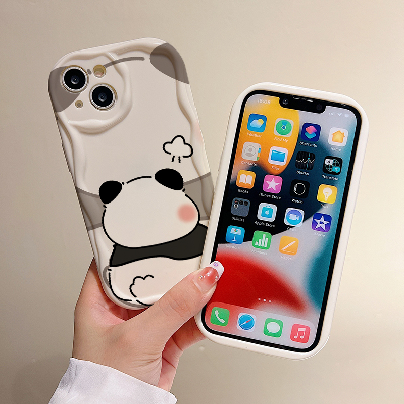 Ốp Điện Thoại Hình Gấu Trúc Cho iphone 11 12pro 13 14promax 7 / 8 / se 6p 8plus 11 / 13pro x xr xs max 12 / 13mini 14plus 6s