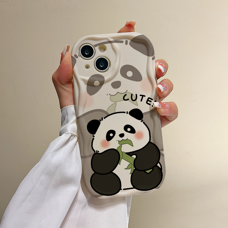 Ốp Điện Thoại Hình Gấu Trúc Cho iphone 11 12pro 13 14promax 7 / 8 / se 6p 8plus 11 / 13pro x xr xs max 12 / 13mini 14plus 6s