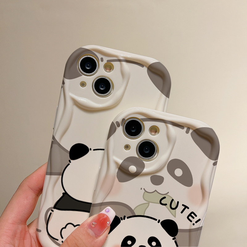 Ốp Điện Thoại Hình Gấu Trúc Cho iphone 11 12pro 13 14promax 7 / 8 / se 6p 8plus 11 / 13pro x xr xs max 12 / 13mini 14plus 6s