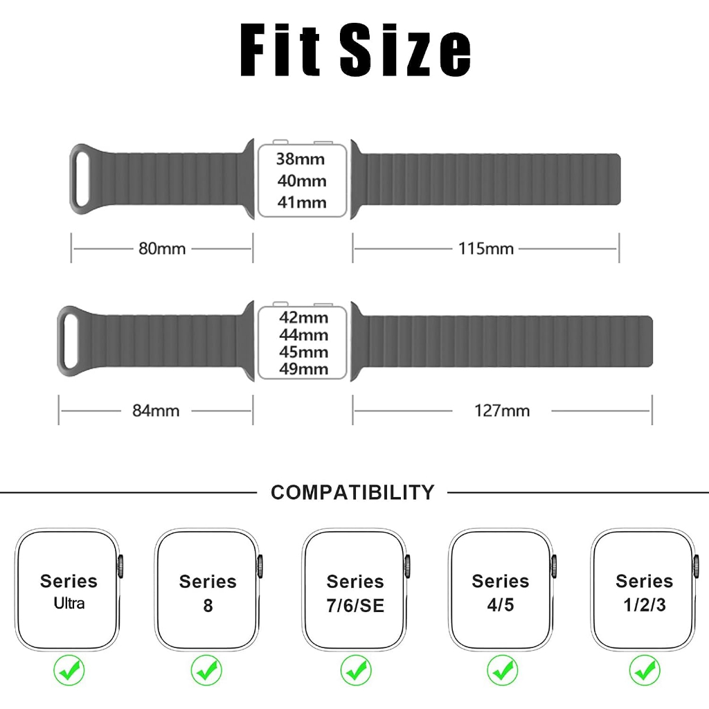 Silicone Dây Đeo Đồng Hồ Từ Tính Bằng Silicon Cho iwatch ultra 49mm 45mm 44mm 42mm 41mm 40mm series 8 7 se 6 5 4 3