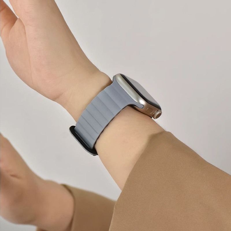 Silicone Dây Đeo Đồng Hồ Từ Tính Bằng Silicon Cho iwatch ultra 49mm 45mm 44mm 42mm 41mm 40mm series 8 7 se 6 5 4 3