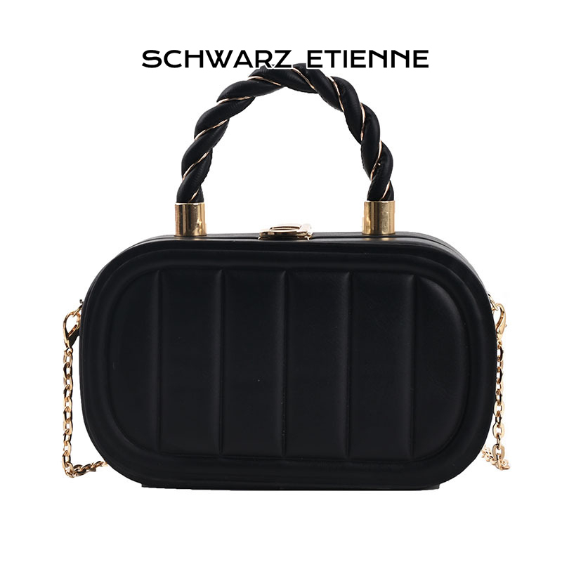 Schwarz etienne Túi Xách Đeo Vai Hình Vuông Cỡ Nhỏ Phối Dây Đeo Sợi Xích Thiết Kế Đơn Giản Thời Trang Cho Nữ