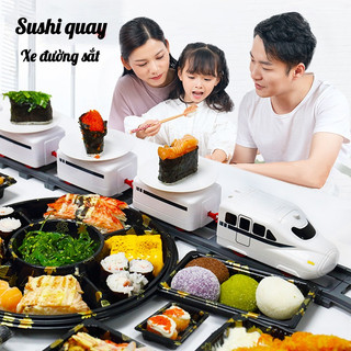 Bộ đồ chơi đường ray xe lửa sushi điện tử thiết kế dễ thương cho bé