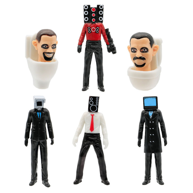 Skibidi Bộ Mô Hình Nhân Vật Trò Chơi titan Bằng pvc