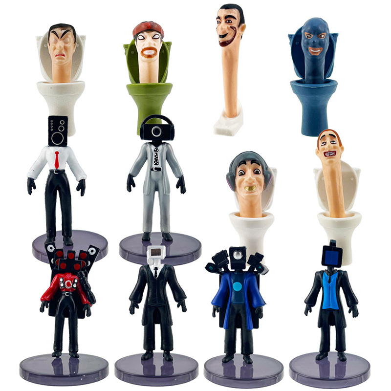 Skibidi Bộ Mô Hình Nhân Vật Trò Chơi titan Bằng pvc