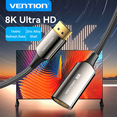 Vention HDMI Bộ ChuyểN ĐổI 8k 60HZ DP Sang HDMI 2.1 Displayport Sang HDMI Cho MàN HìNh MáY ChiếU / laptop / desktop hdcp 2.3 hdr