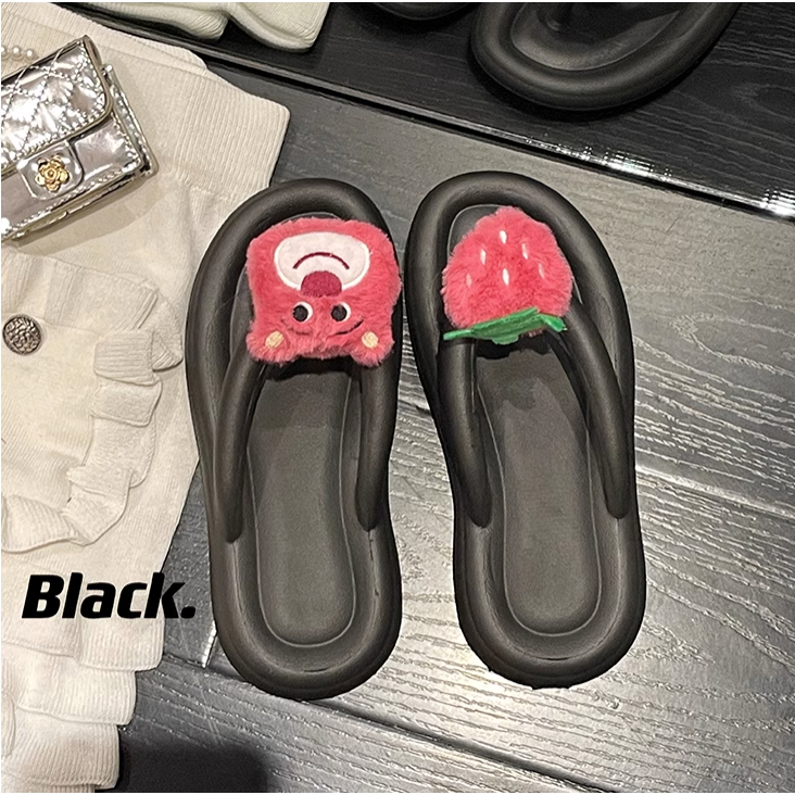 Dép gấu dâu Giày Cute Eva Dép xỏ ngón Thương Chống trượt cho nữ