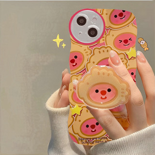Cartoon Soft Casing Realme Note 50 C51 C53 C55 C30S C33 C31 C35 Narzo 50A 50i Prime C21 C21Y C25Y C20 C11 2020 2021 C17 9Pro+ 5G 9 10 4G 8 7i 5 5i 5s 6i 6 C2 C1 3 2 Pro U1 Cute Taiyaki beaver Loopy Clear Fine Hole Wave Edge Phone Case BW 92