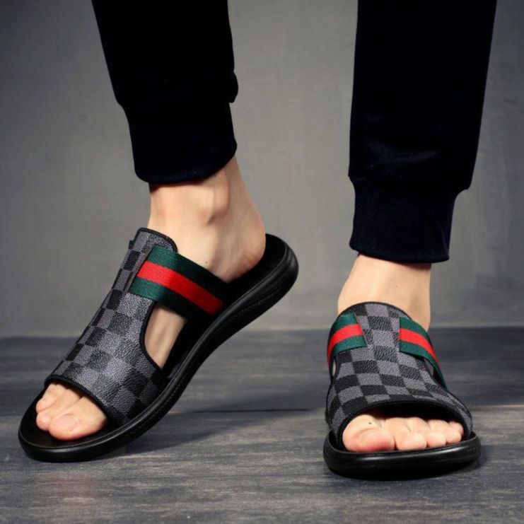 Dép Sandal Bằng Da Cao Cấp Chống Trượt Thời Trang Mùa Hè Dành Cho Nam