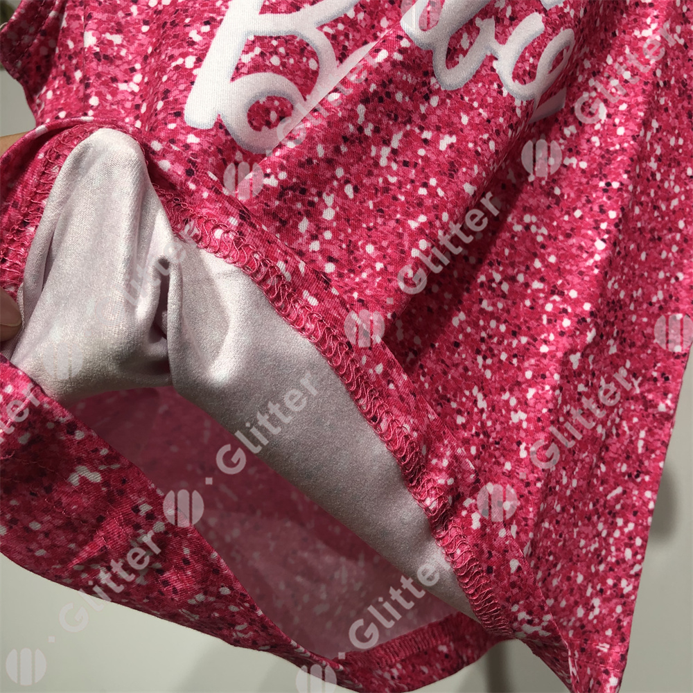 Phim barbie dress cho trẻ em cô gái barbie màu hồng tím cổ vũ trang phục khiêu vũ không tay váy trên cùng 2 cái bộ