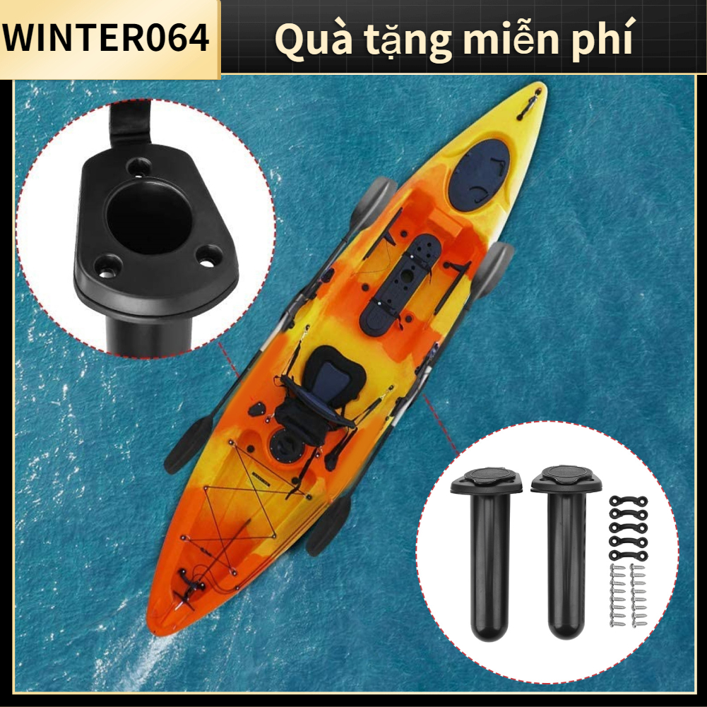 2 Chiếc Thuyền Kayak Cần Câu Giá Đỡ Xả Núi Tàu Đánh Cá Giữ Có Nắp Đậy Winter064