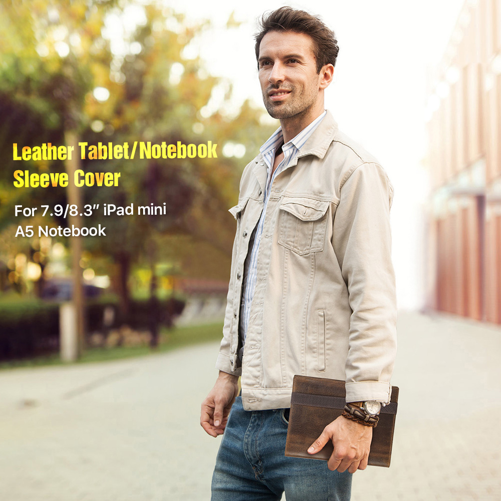 Hiram Bao Da Đựng Máy Tính Bảng ipad a5 / b5 Phong Cách Doanh Nhân Sang Trọng