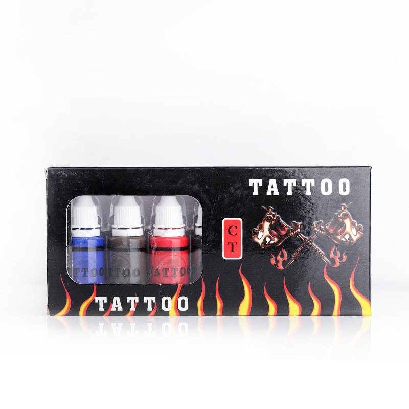 Bộ mực xăm 15ml Cung cấp hình 7 màu sắc tố lâu dài chuyên nghiệp