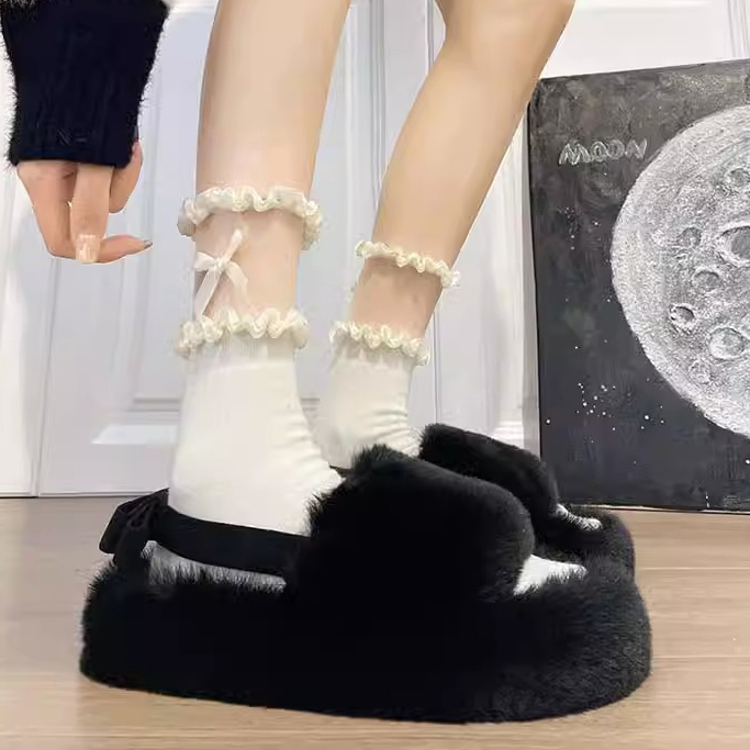 C＆S Dép Lông Đế Dày 2023NEW mùa hè dép quai hậu Xinh Xắn B22H01W 0816011