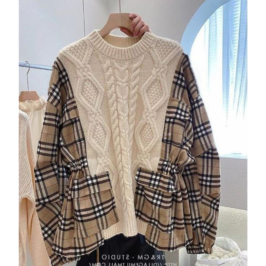 Mới Áo sweater Nữ Tay Dài In Chữ Burbe-rry
