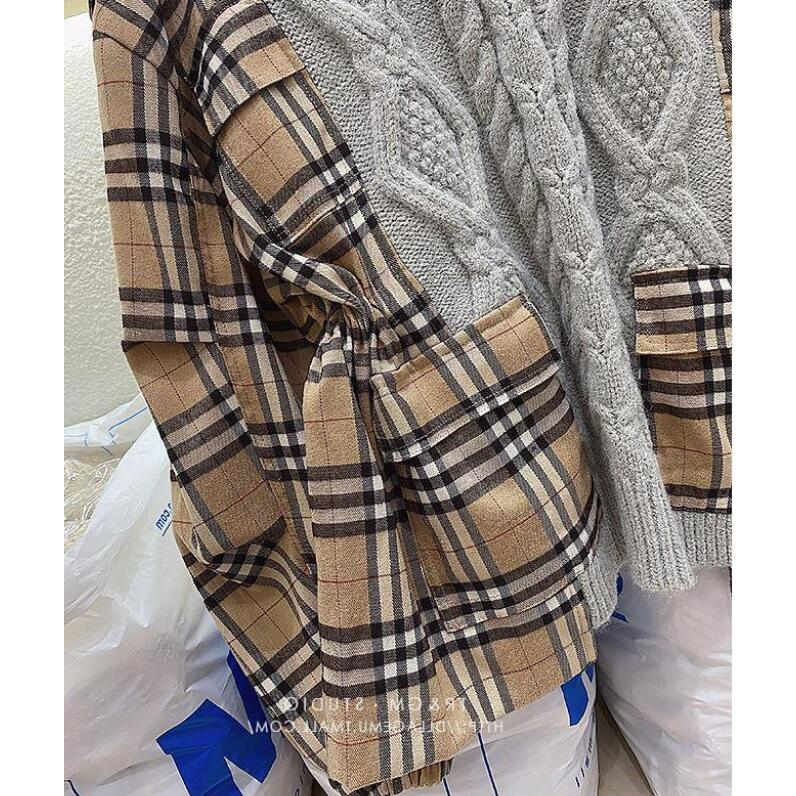 Mới Áo sweater Nữ Tay Dài In Chữ Burbe-rry