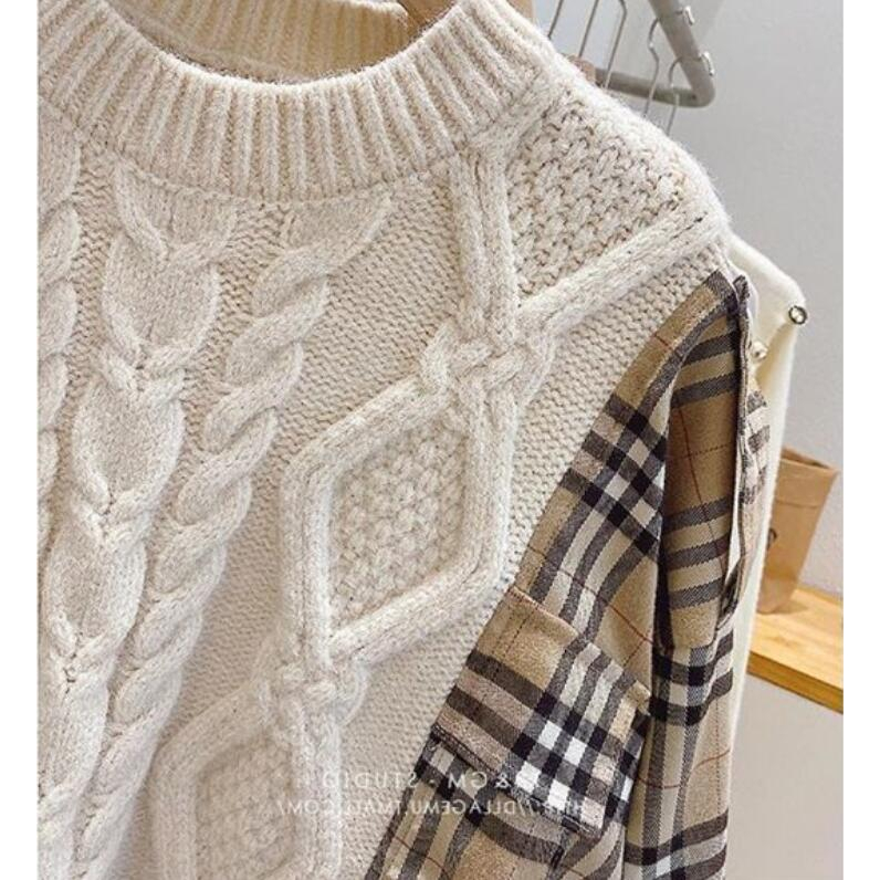 Mới Áo sweater Nữ Tay Dài In Chữ Burbe-rry