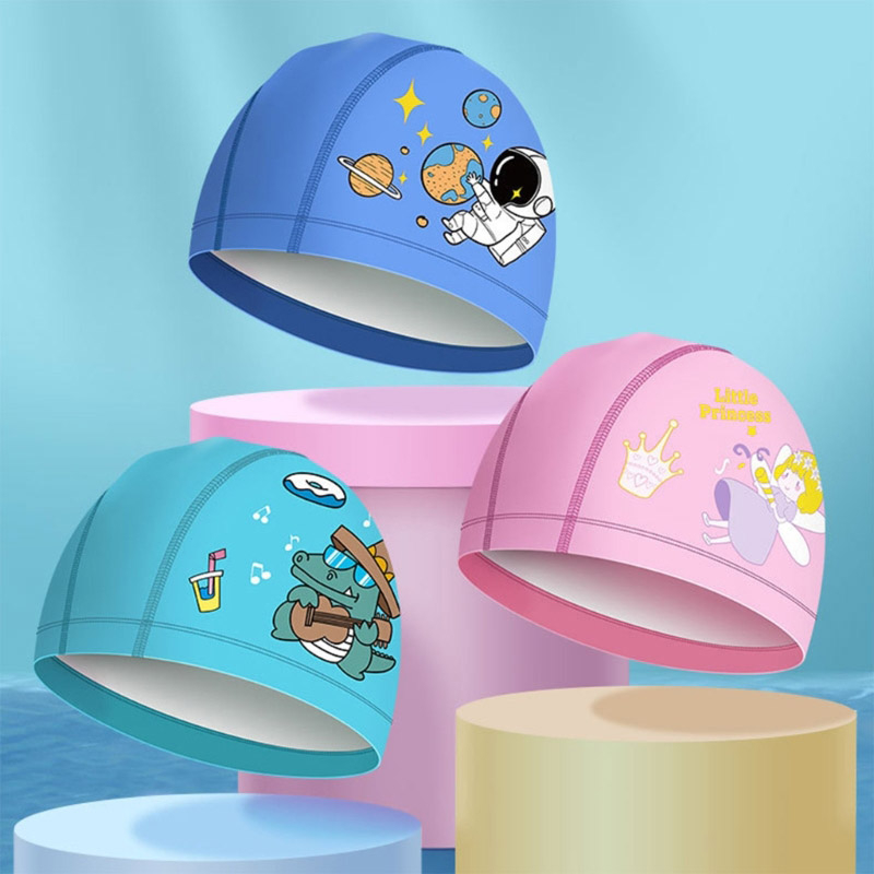 Mũ Bơi Da pu-801 Màu Vàng / Xanh Lá / Đỏ Thời Trang Cho Bé Trai Và Gái