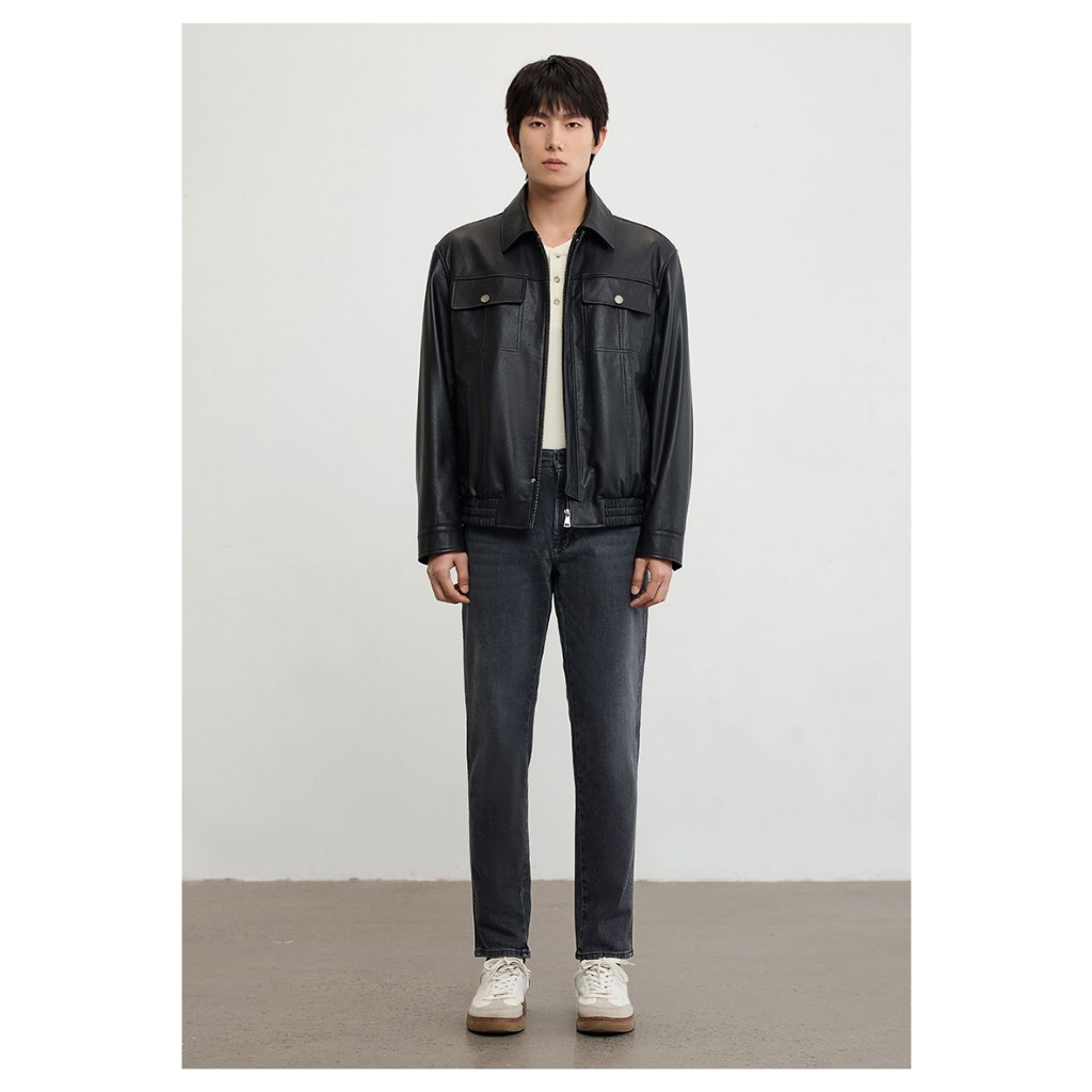 Túi Xách Phong Cách vintage Thời Trang|Áo Khoác Da Màu Trơn Phong Cách harajuku Cá Tính Cho Nam