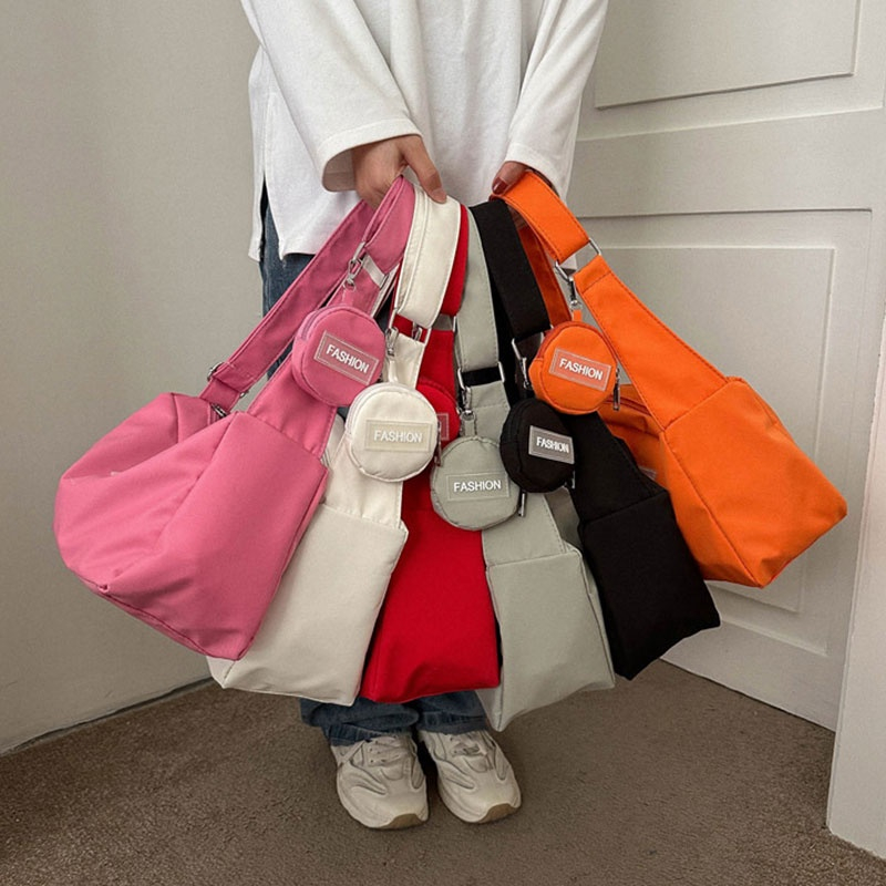 Túi Xách Đeo Vai Sức Chứa Lớn Siêu Nhẹ Phong Cách Thời Trang Nhật Hàn Dành Cho Nữ