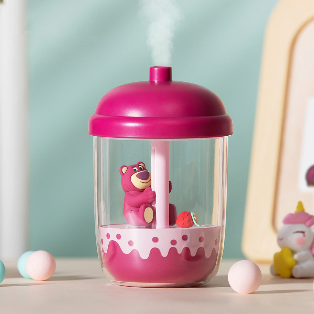 Máy Lọc Không Khí 300ml Kèm Đèn Ngủ Hình Gấu Hoạt Hình Dễ Thương