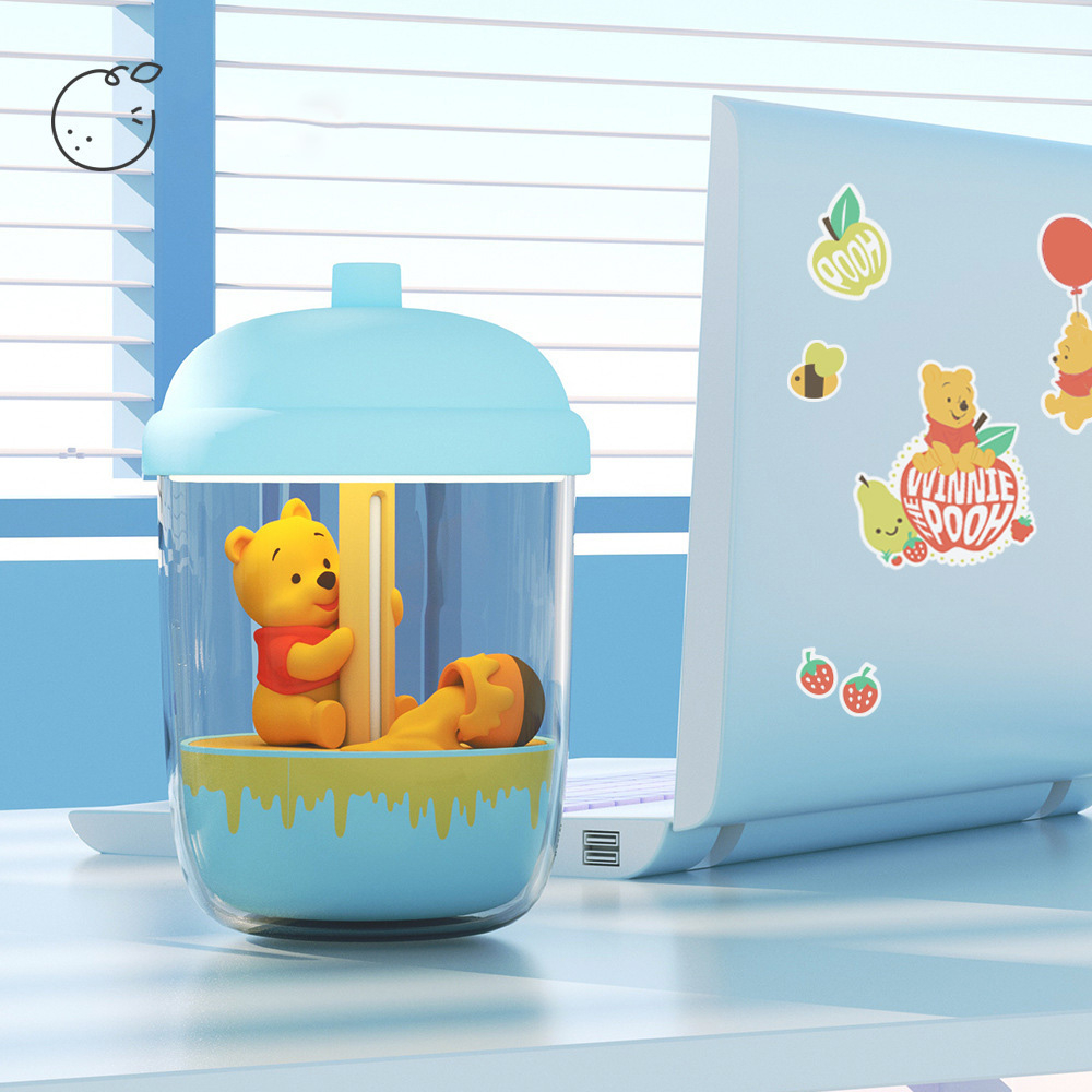 Máy Lọc Không Khí 300ml Kèm Đèn Ngủ Hình Gấu Hoạt Hình Dễ Thương