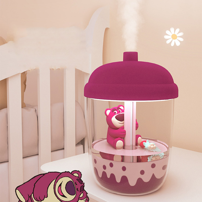 Máy Lọc Không Khí 300ml Kèm Đèn Ngủ Hình Gấu Hoạt Hình Dễ Thương