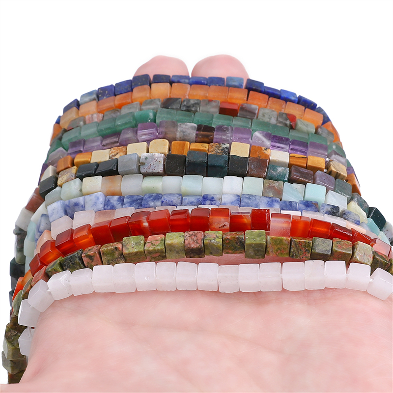 Set 85 Hạt Đá Mắt Hổ Tự Nhiên 4x4mm 15 "38cm Làm Trang Sức