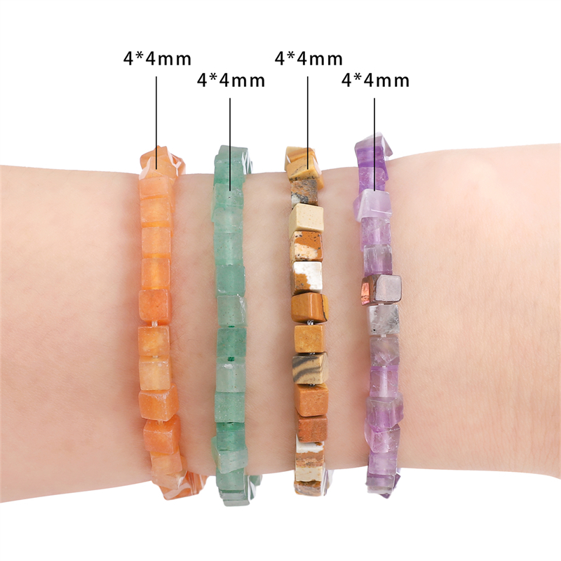 Set 85 Hạt Đá Mắt Hổ Tự Nhiên 4x4mm 15 "38cm Làm Trang Sức