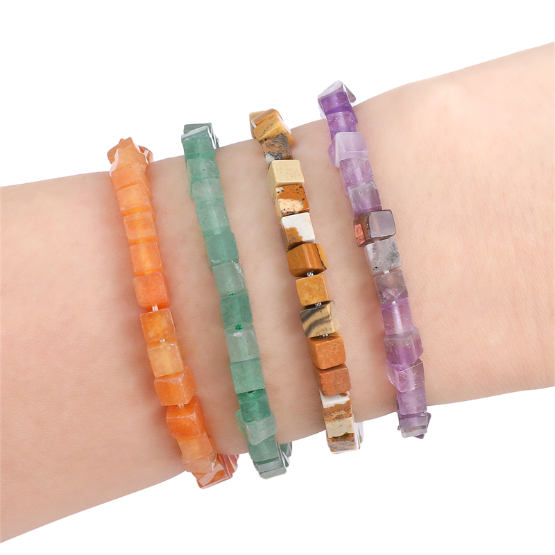 Set 85 Hạt Đá Mắt Hổ Tự Nhiên 4x4mm 15 "38cm Làm Trang Sức