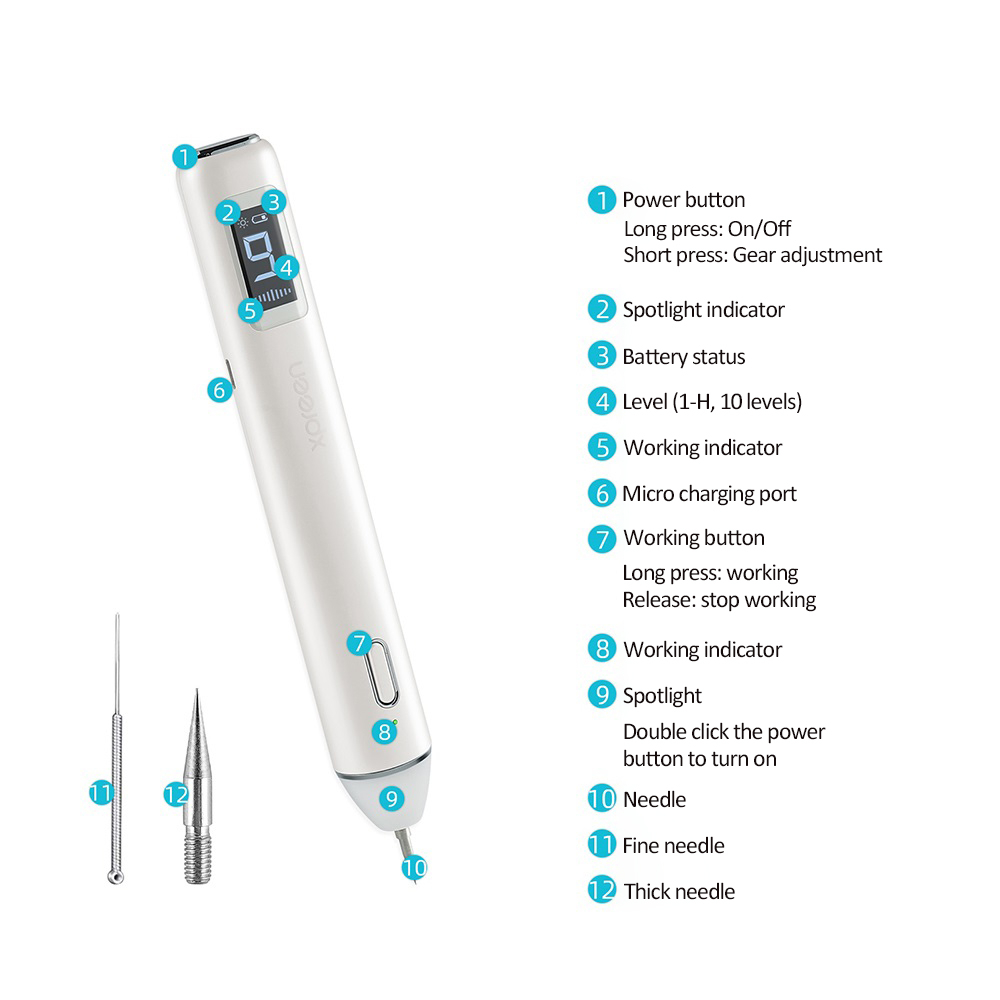 Foreverlily Bút Laser Xóa Nốt Ruồi / Đốm Đen / Tàn Nhang / Hình Xăm Điều Chỉnh Được 10