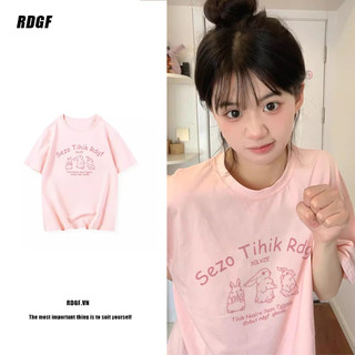  Áo Thun 100% cotton Tay Ngắn Dáng Rộng Phong Cách Thời Trang Hàn Quốc Cho Nữ 