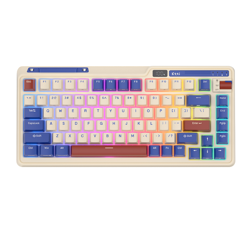 Kzzi Bàn Phím Cơ gaming kezhi k75 pro 80% Không Dây Chất Lượng Cao