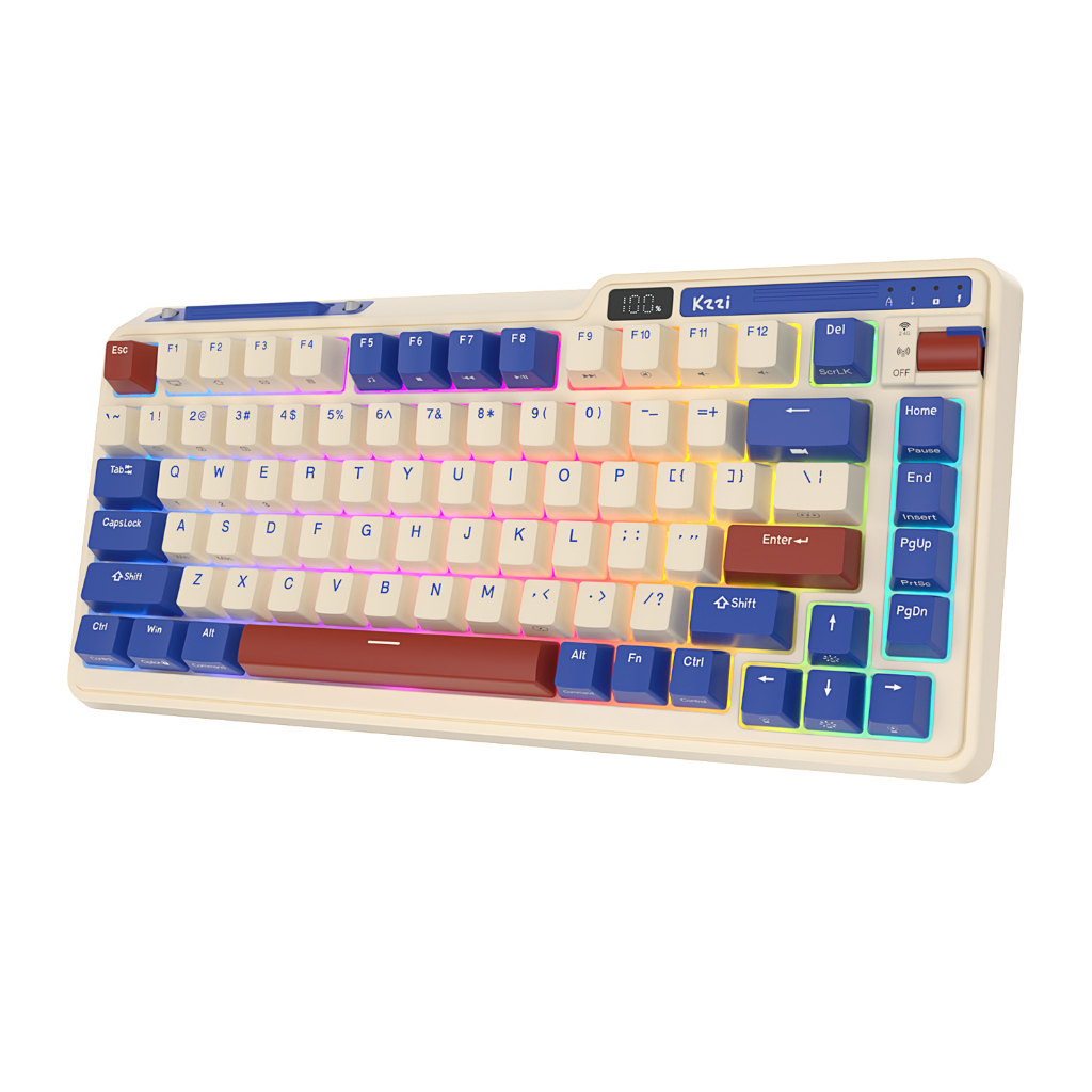 Kzzi Bàn Phím Cơ gaming kezhi k75 pro 80% Không Dây Chất Lượng Cao